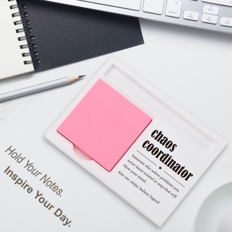 EFFJNSG Chaos Coordinator Sticky Note Holder for Desk, Funny Office Gift for Coworker, Assistant, Teacher, Boss, Project Manager, Self-Stick Note Pad Organizer with Humor Quote for Women Men EDP227 - Image 2